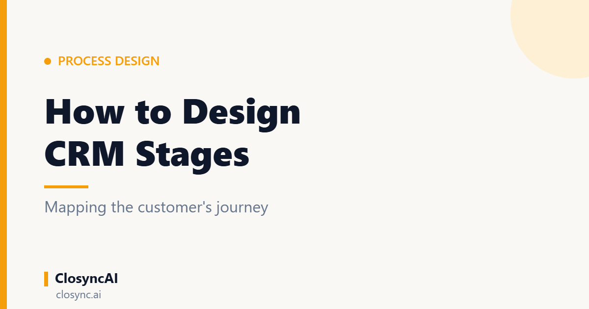 How to Design CRM Stages That Reflect the Customer's Journey